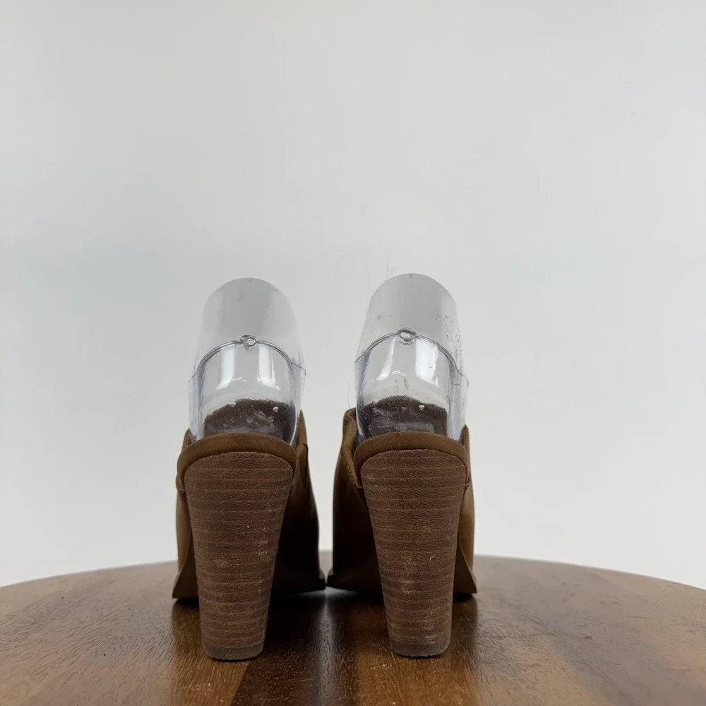 New NWOB Womens Abound Maya Brown Faux Leather Slip On Heeled Mules Size 6 M - Picture 4 of 8